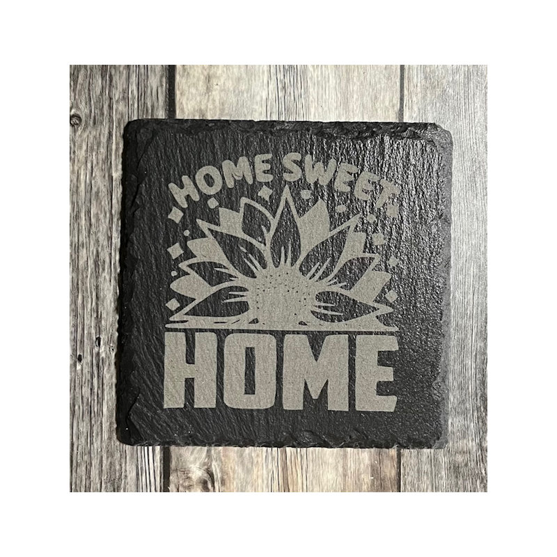 (image for) Home Sweet Home Design, 4" Slate Coaster, set of 4