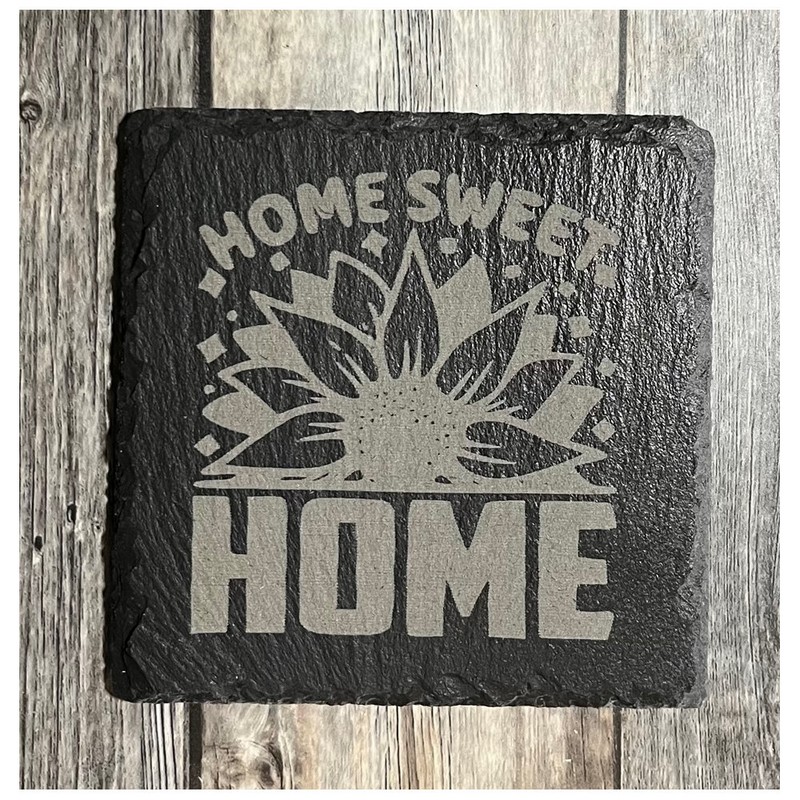 (image for) Home Sweet Home Design, 4" Slate Coaster, set of 4