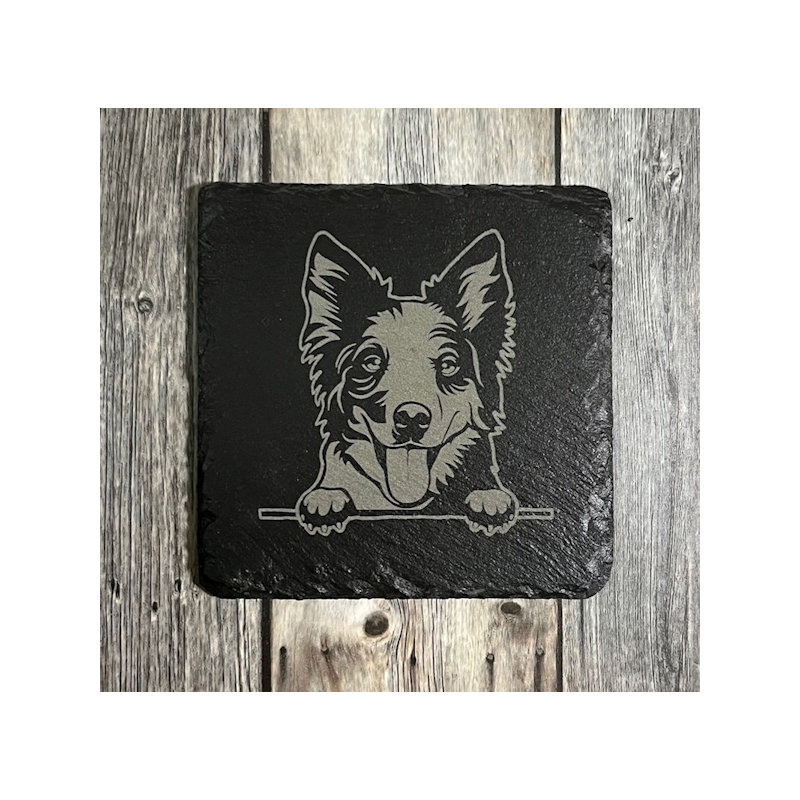 (image for) Dog Design, 4" Slate Coaster, set of 4