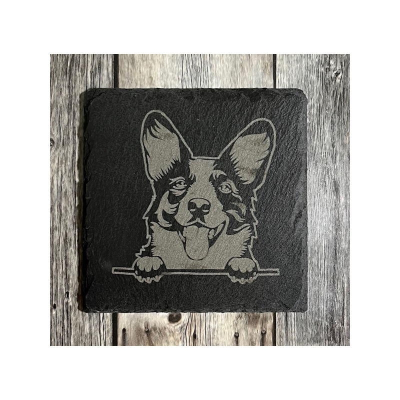 (image for) Dog Design, 4" Slate Coaster, set of 4