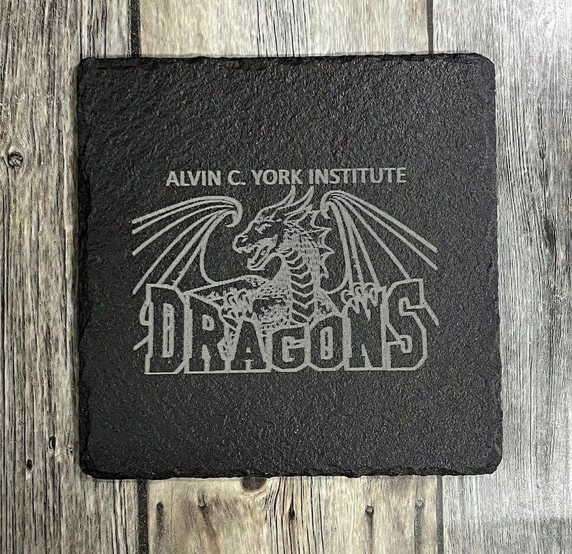 (image for) York Dragons Design, 4" Slate Coaster, set of 4