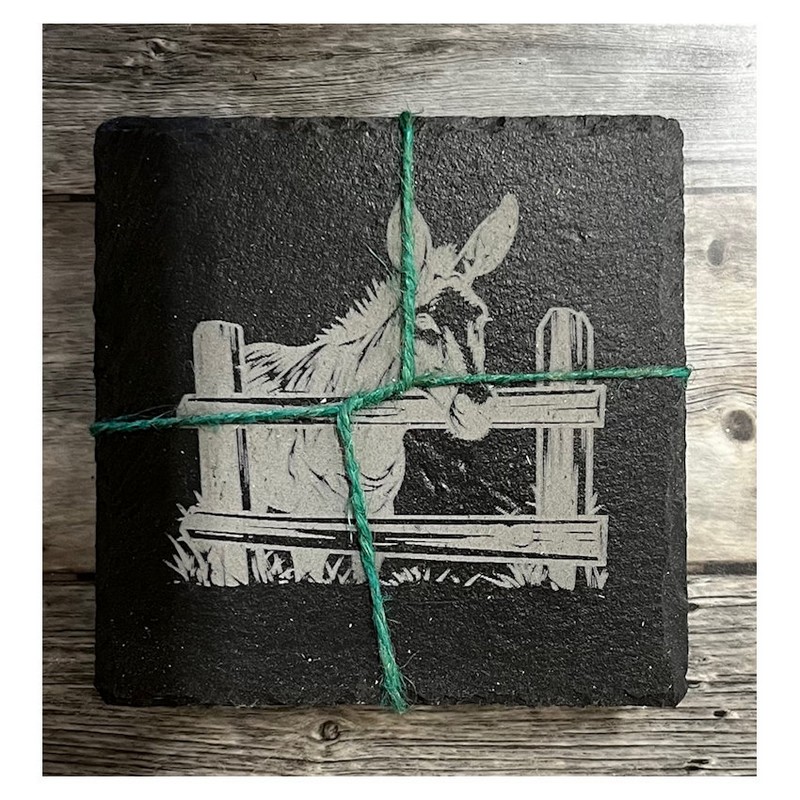 (image for) Mule Design, 4" Slate Coaster, set of 4