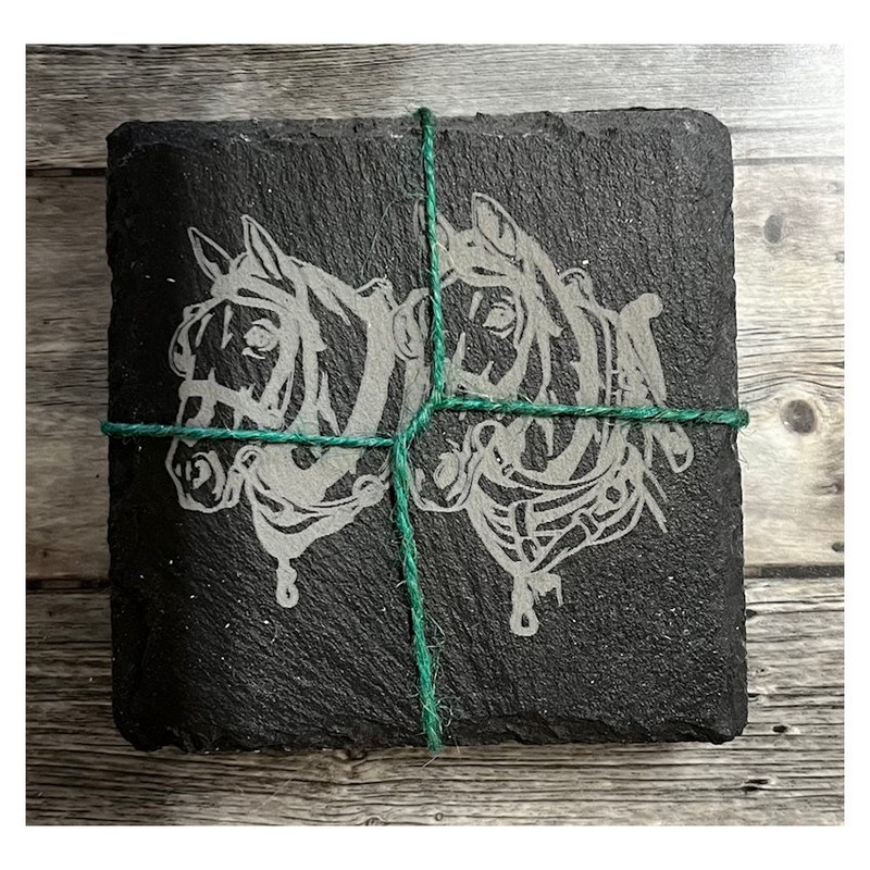 (image for) Mule Design, 4" Slate Coaster, set of 4