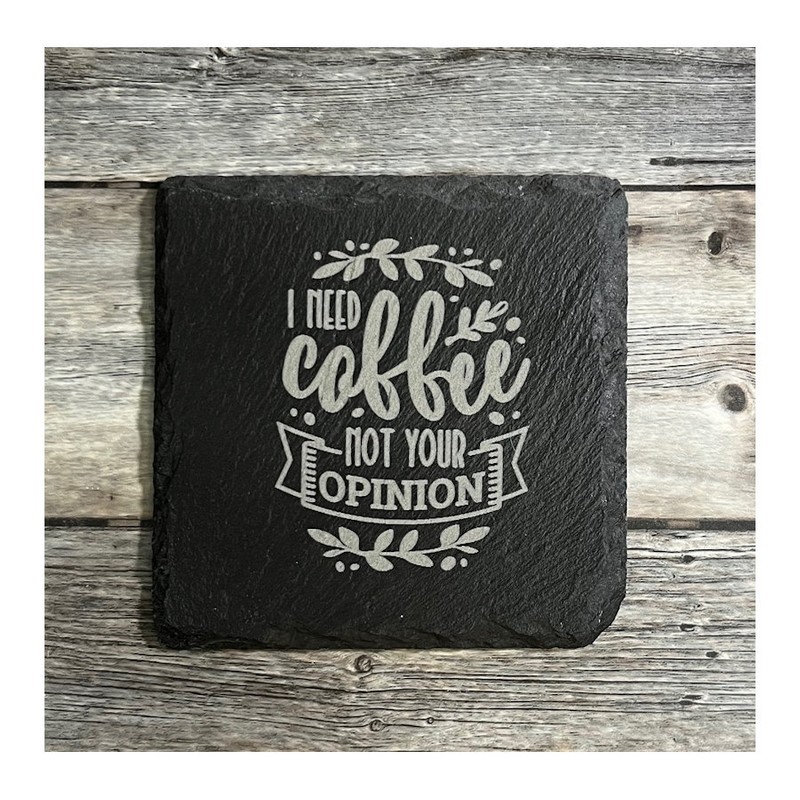 (image for) Coffee Design, 4" Slate Coaster, set of 4