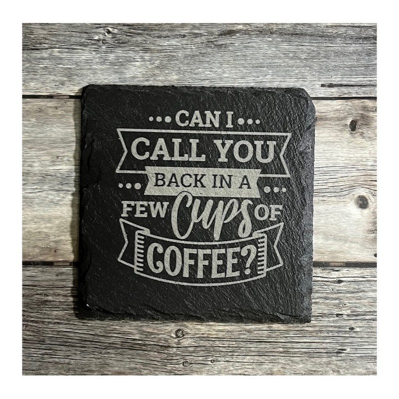 (image for) Coffee Design, 4" Slate Coaster, set of 4