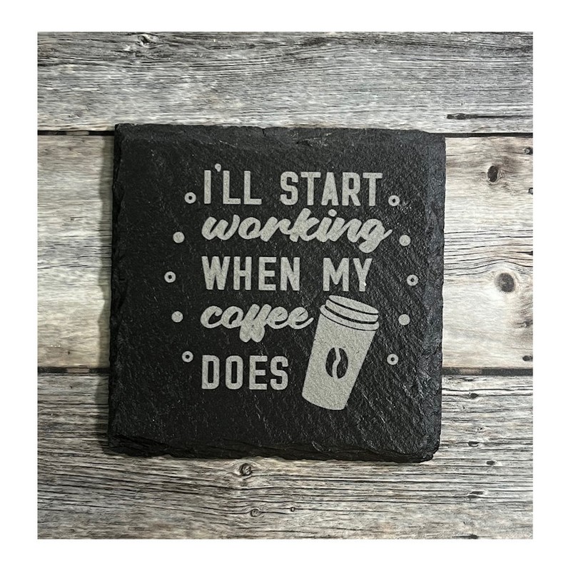 (image for) Coffee Design, 4" Slate Coaster, set of 4