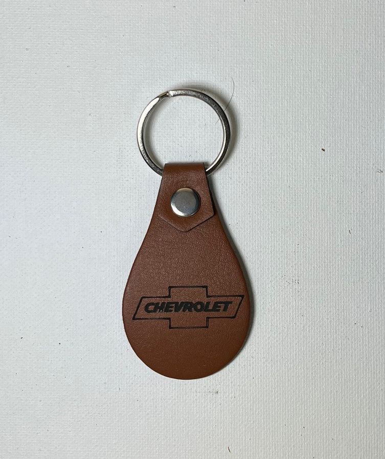 (image for) Chevrolet Leather Key Ring, 3.5" x 1.5"