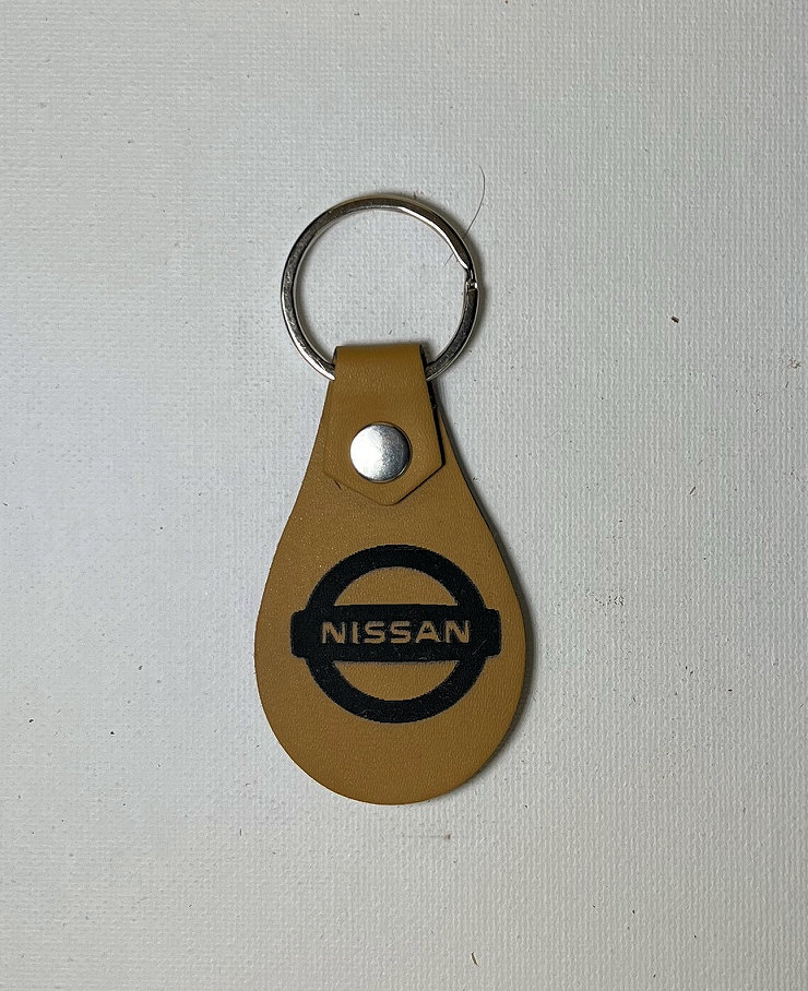 (image for) Nissan Leather Key Ring, 3.5" x 1.5"