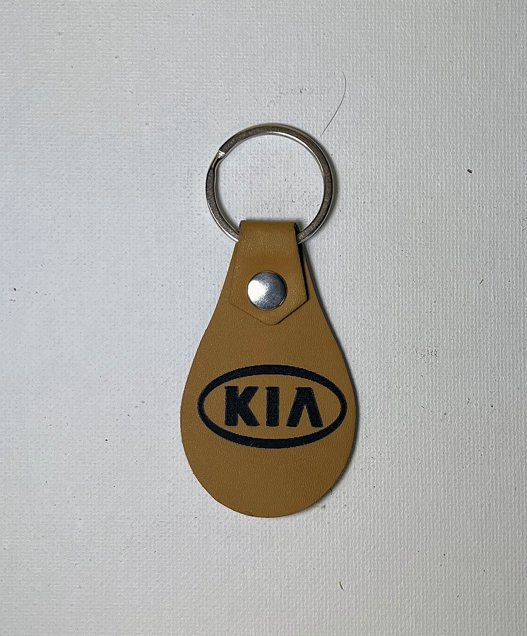 (image for) KIA Leather Key Ring, 3.5" x 1.5"