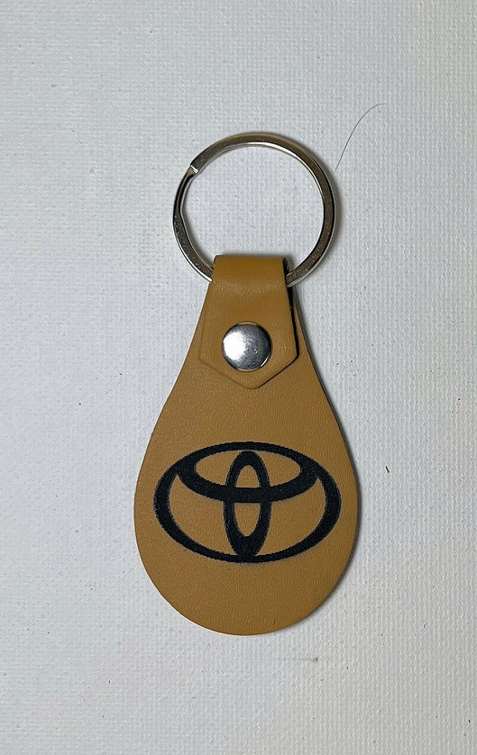 (image for) Toyota Leather Key Ring, 3.5" x 1.5"