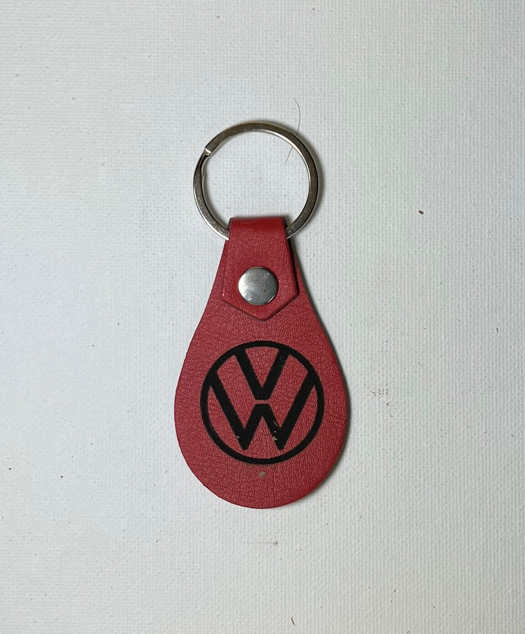 (image for) VW Leather Key Ring, 3.5" x 1.5"