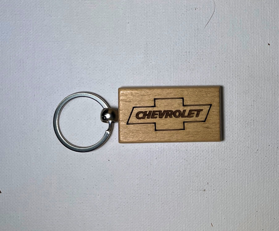 (image for) Chevrolet Wood Key Ring, 3.5" x 1"