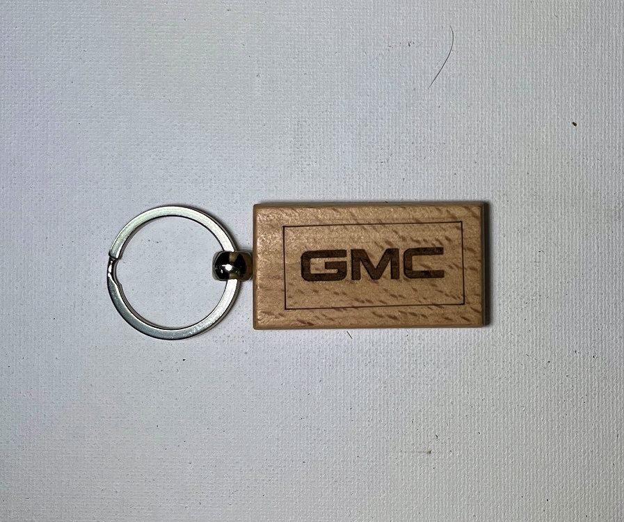 (image for) GMC Wood Key Ring, 3.5" x 1"