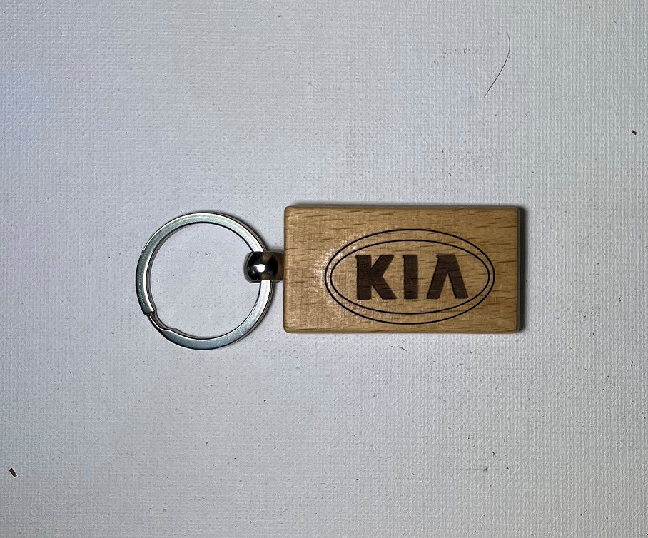 (image for) KIA Wood Key Ring, 3.5" x 1"