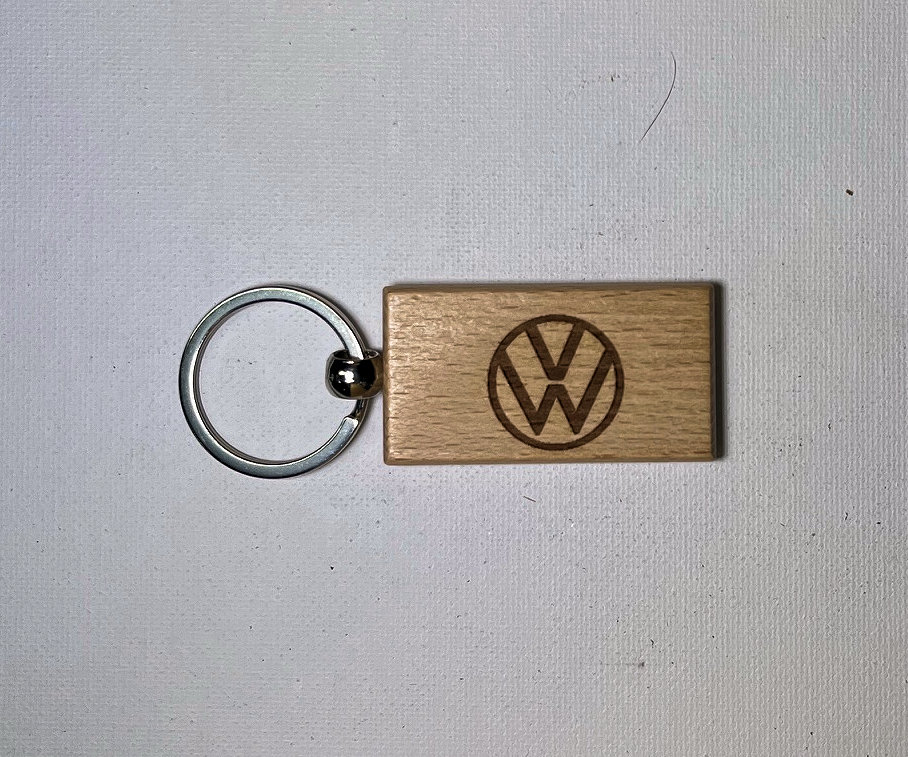 (image for) VW Wood Key Ring, 3.5" x 1"