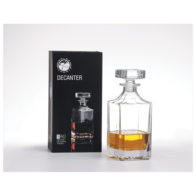 (image for) 750ml Square Glass Decanter with Gift Box