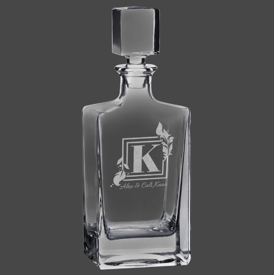 (image for) 810ml Rectangle Glass Decanter with Gift Box