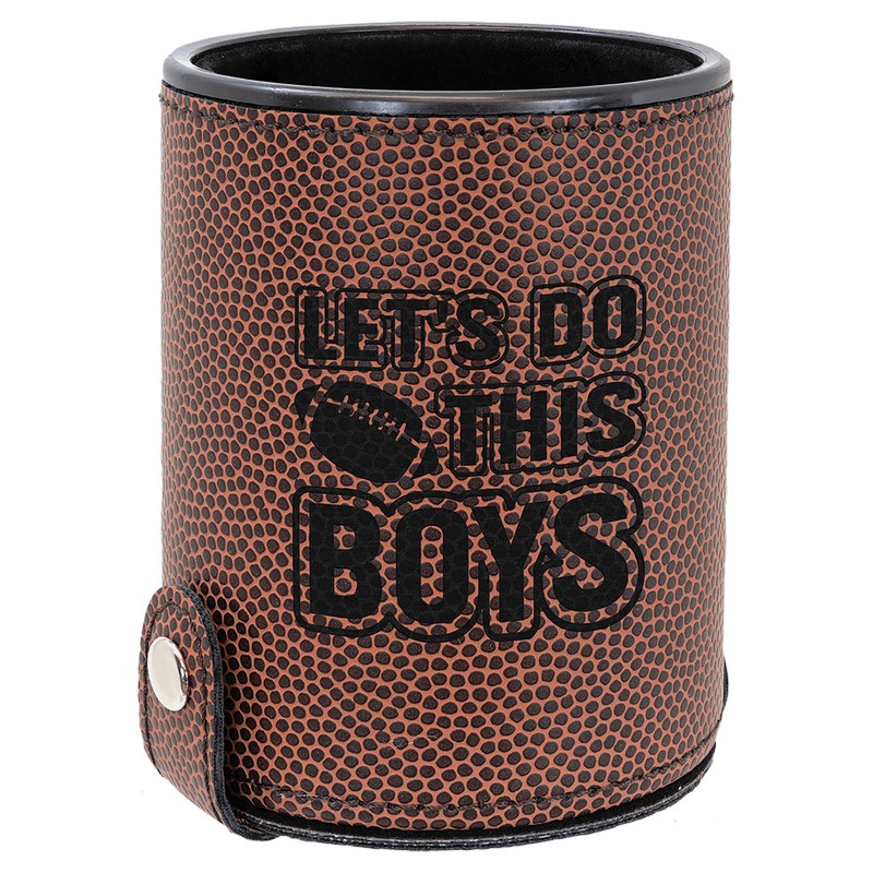 (image for) Light Brown Laserable Leatherette Dice Cup with 5 Dice