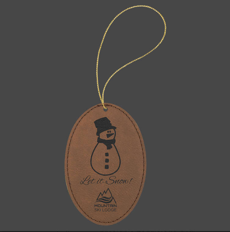 (image for) Leatherette Ornament with Gold String