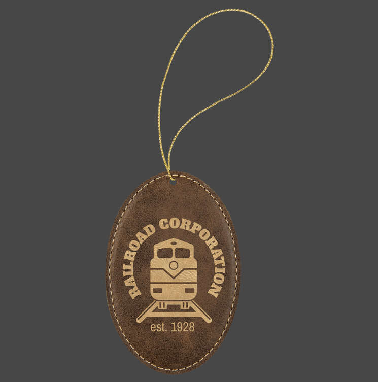 (image for) Leatherette Ornament with Gold String