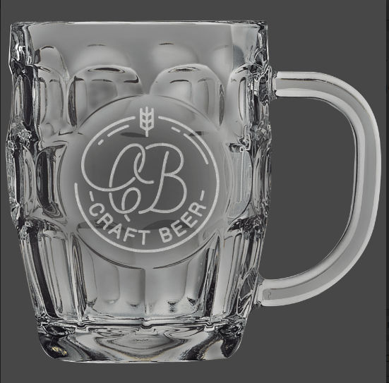 (image for) 20 oz. Beer Mug with Oval Engraving Area and Handle