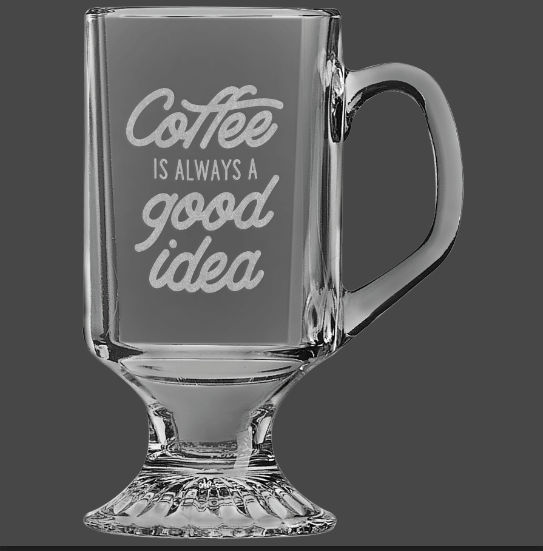 (image for) 10 oz. Clear Footed Coffee Mug