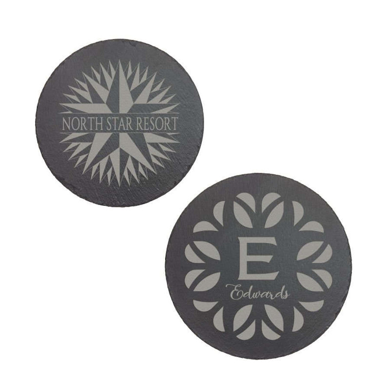 (image for) 9 3/4" Round Slate Decor with Foam Pads