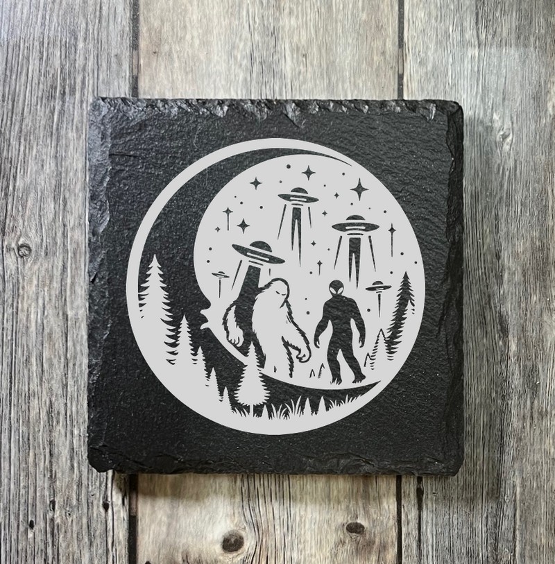 (image for) 4" x 4" square Slate Coaster