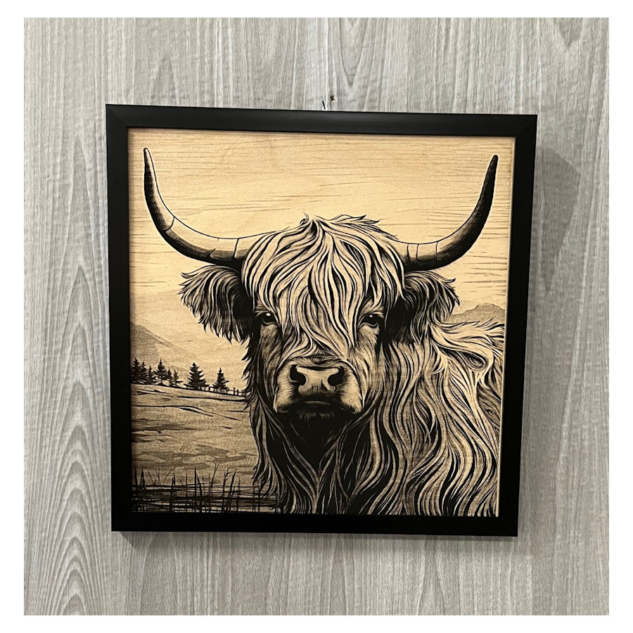 (image for) Highland Cow Laser Art