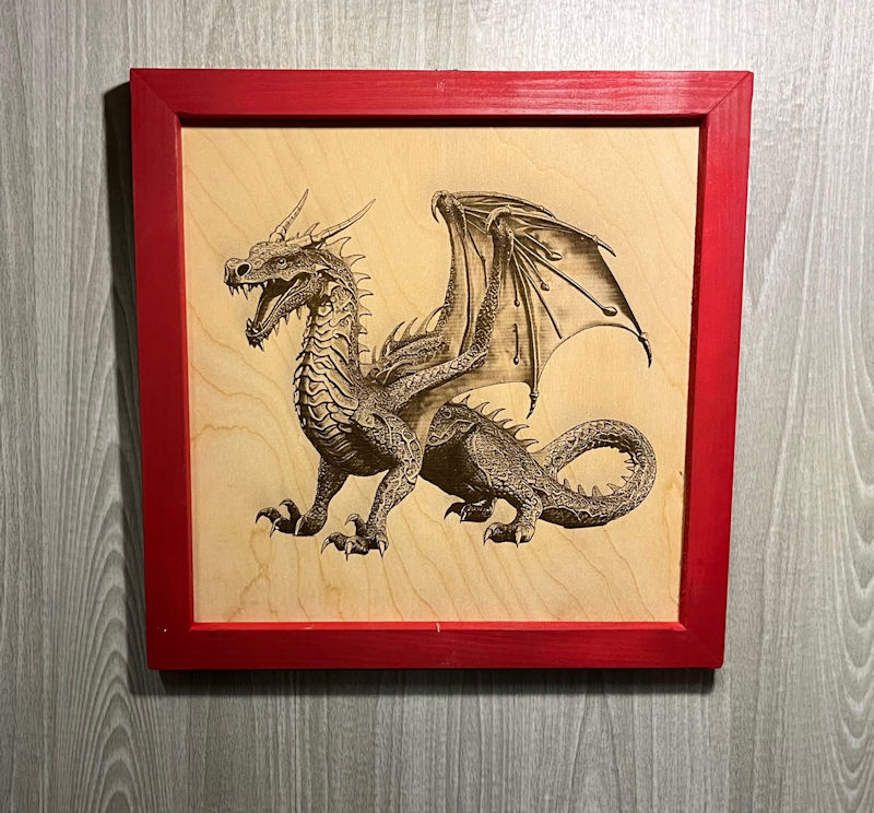 (image for) Dragon Laser Art, Framed