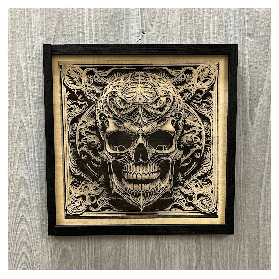 (image for) Skull Laser Art, Framed