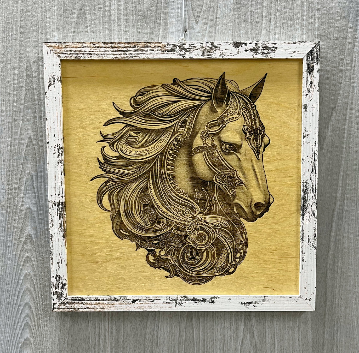 (image for) Horse Head Laser Art