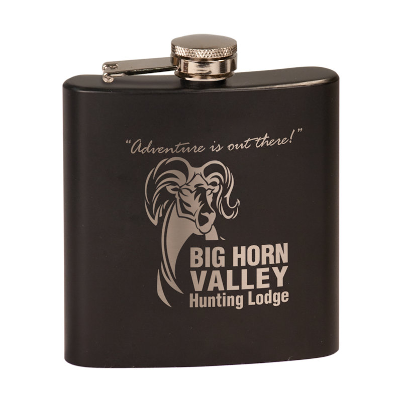 (image for) 6 oz. Powder Coated Stainless Steel Flask - Click Image to Close