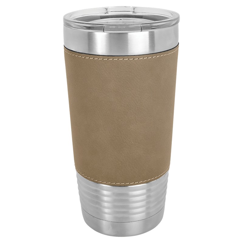 (image for) Polar Camel 20 oz. Laserable Leatherette Tumbler with Clear Lid