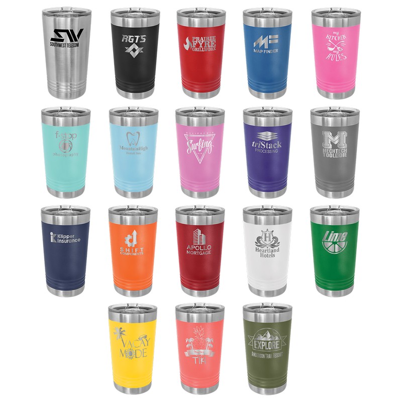(image for) Polar Camel 16 oz. Insulated Pint with Clear Lid